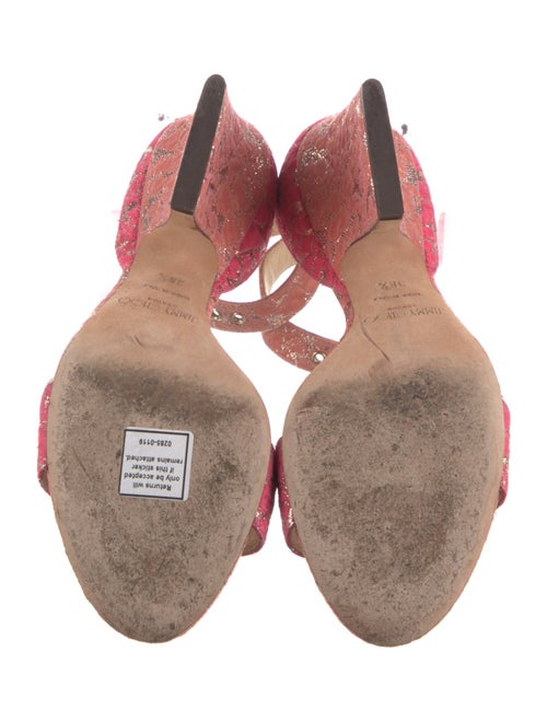 Jimmy Choo Lace Pattern Sandals