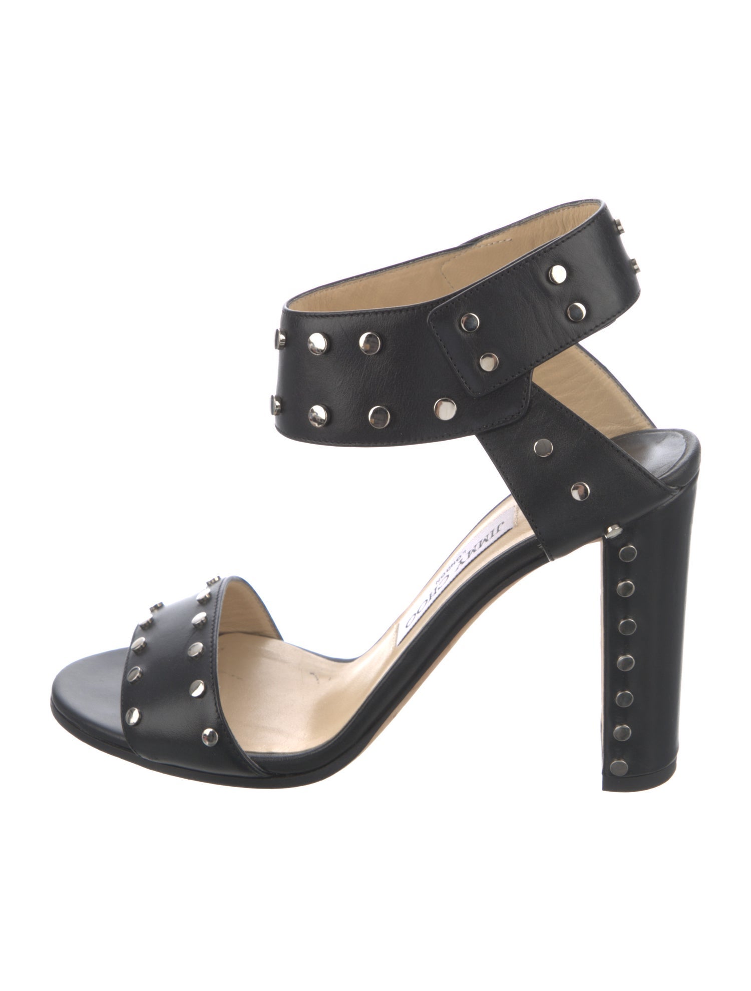 Jimmy Choo Leather Studded Accents Sandals