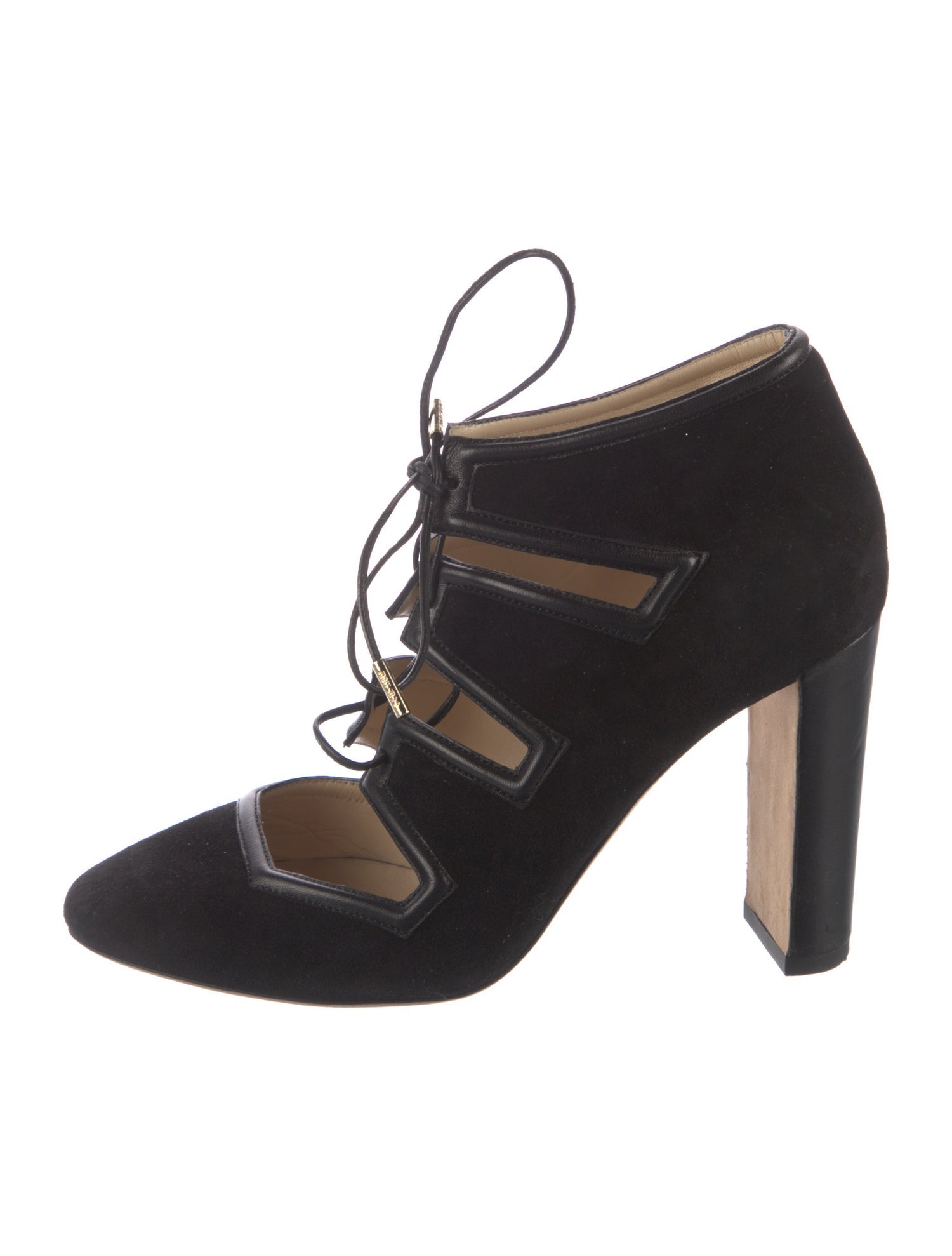 Jimmy Choo Suede Leather Trim Embellishment Pumps