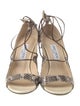 Jimmy Choo Snakeskin Animal Print Sandals