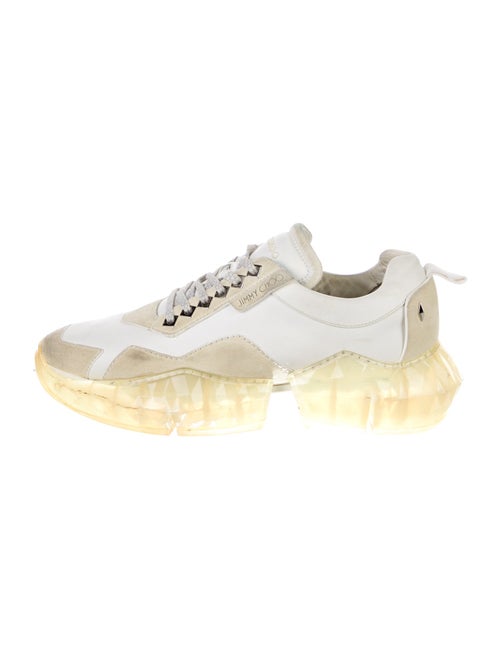 Jimmy Choo Leather Colorblock Pattern Sneakers