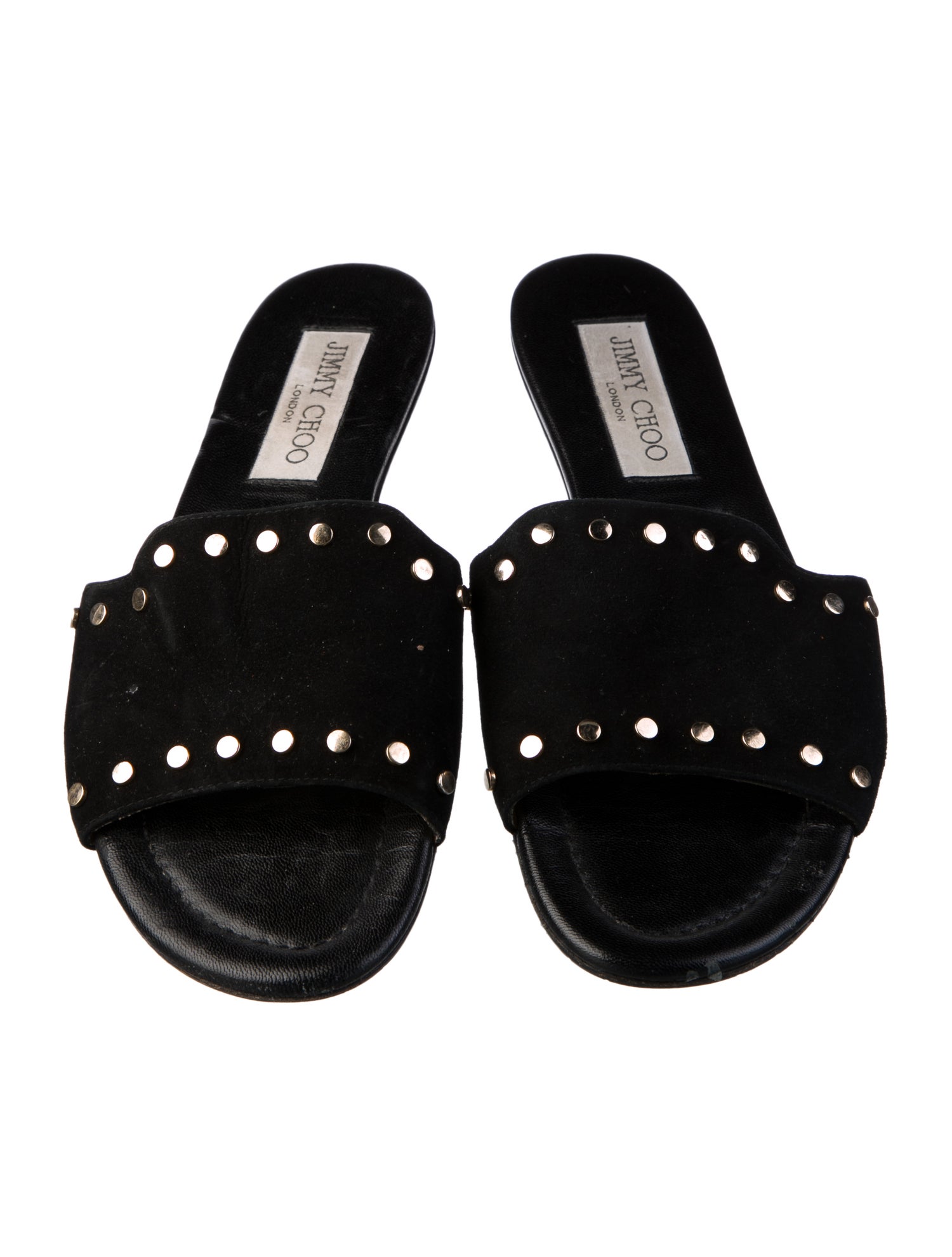 Jimmy Choo Suede Studded Accents Slides