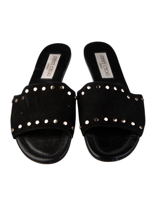 Jimmy Choo Suede Studded Accents Slides