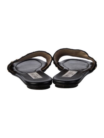 Jimmy Choo Suede Studded Accents Slides