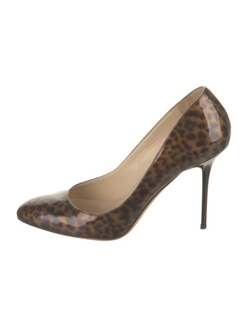Jimmy Choo Patent Leather Animal Print Pumps