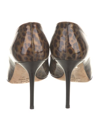 Jimmy Choo Patent Leather Animal Print Pumps
