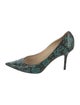 Jimmy Choo Embossed Leather Animal Print Pumps