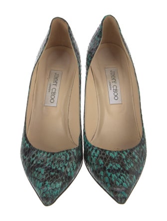 Jimmy Choo Embossed Leather Animal Print Pumps