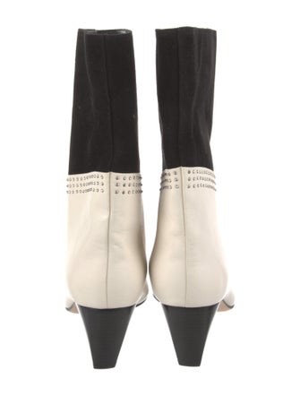 Jimmy Choo Leather Crystal Embellishments Boots