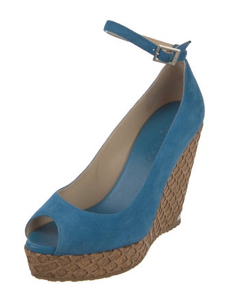 Jimmy Choo Suede Tweed Pattern Pumps