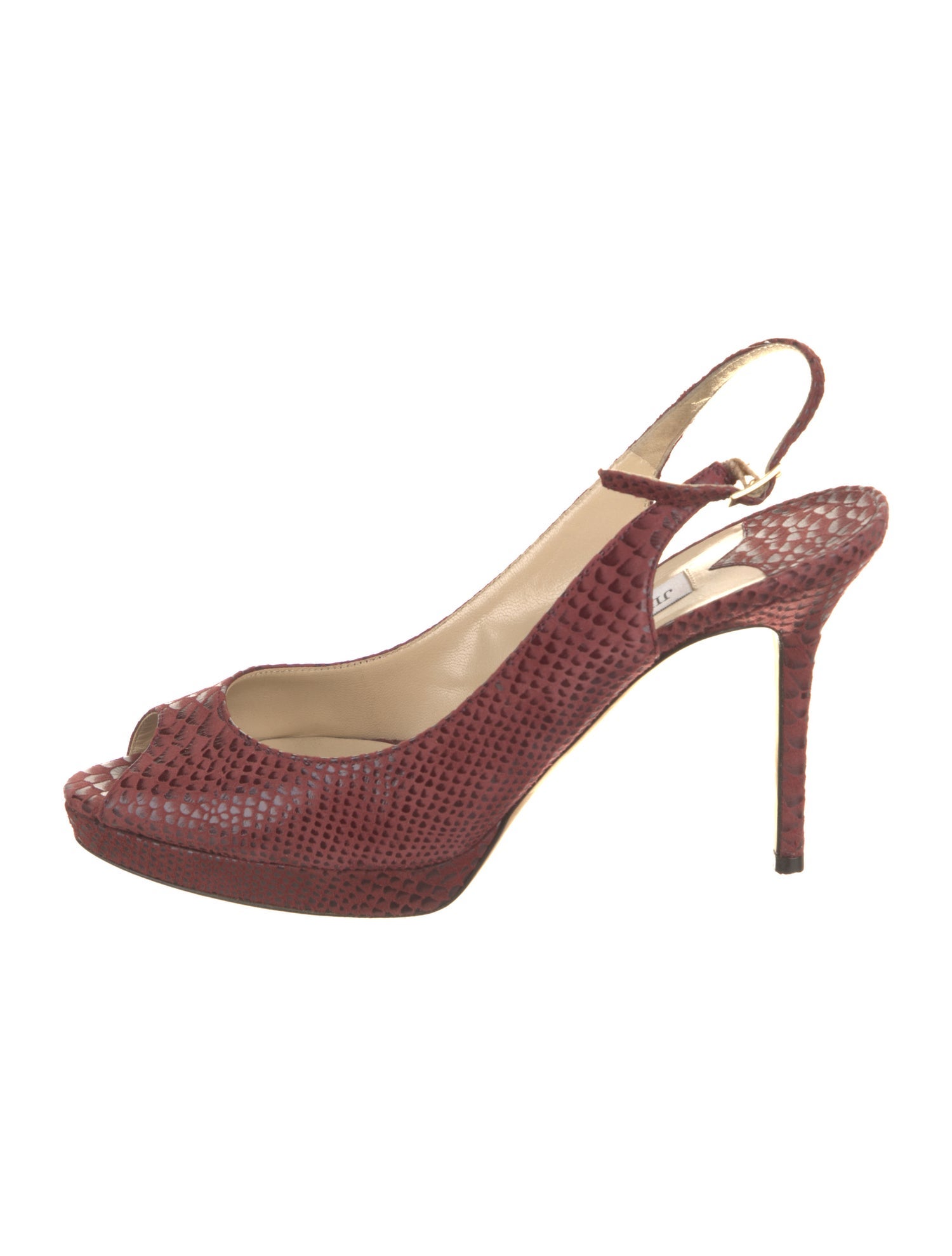 Jimmy Choo Suede Animal Print Slingback Pumps