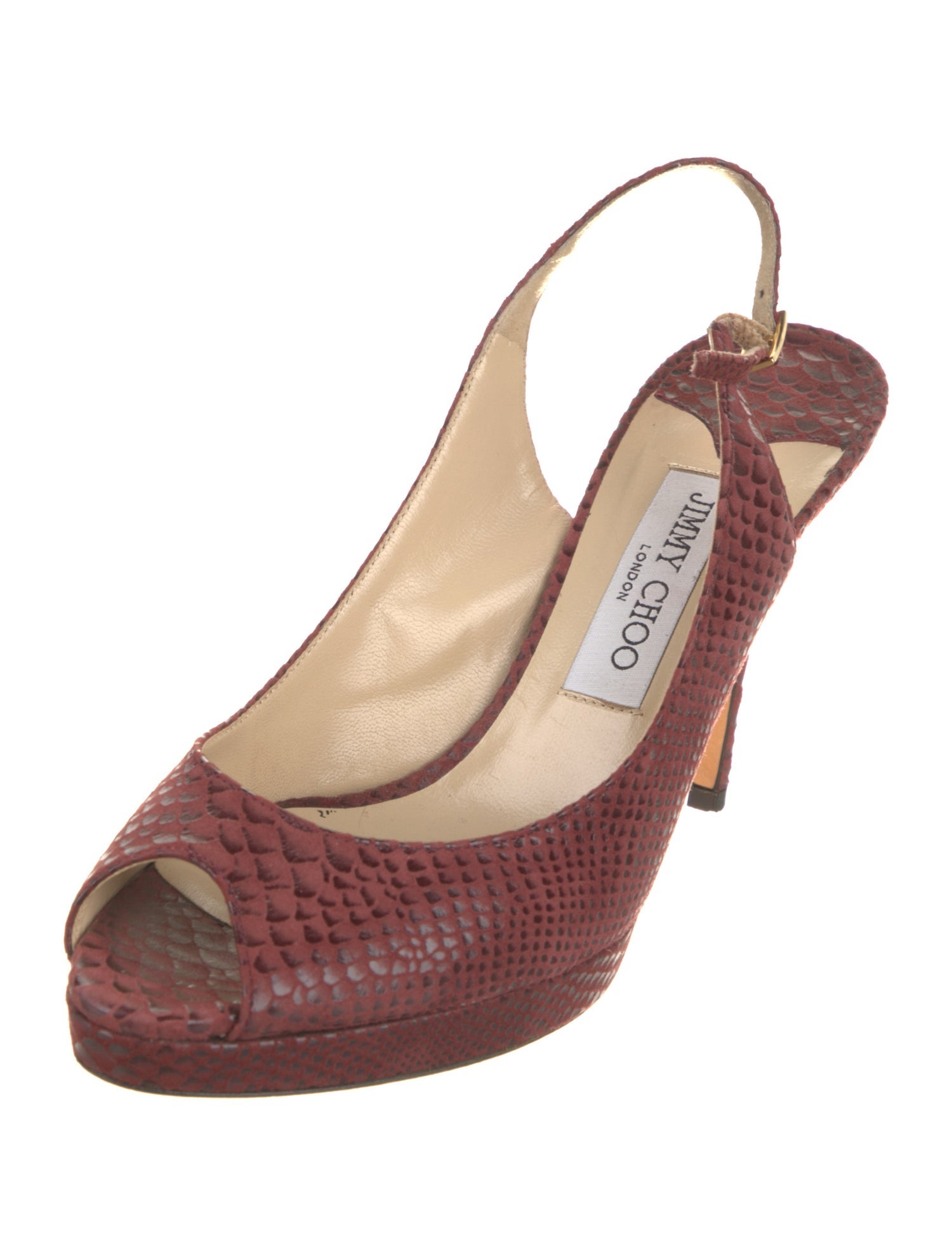 Jimmy Choo Suede Animal Print Slingback Pumps