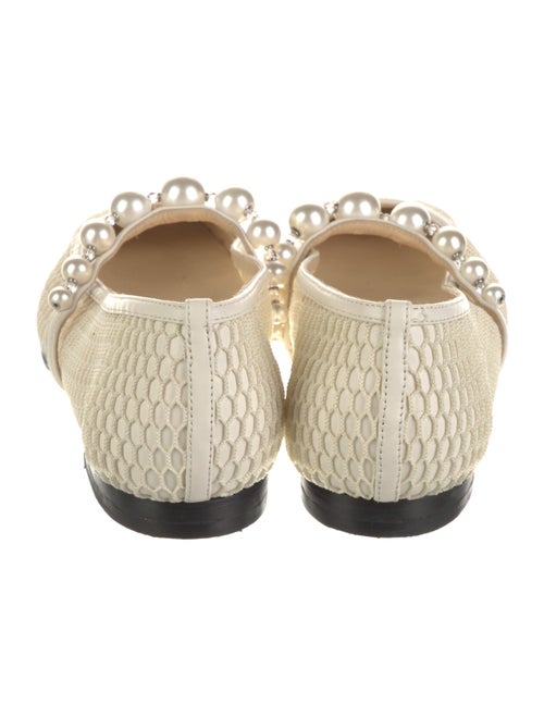 Jimmy Choo Mesh Crystal Embellishments Ballet Flats