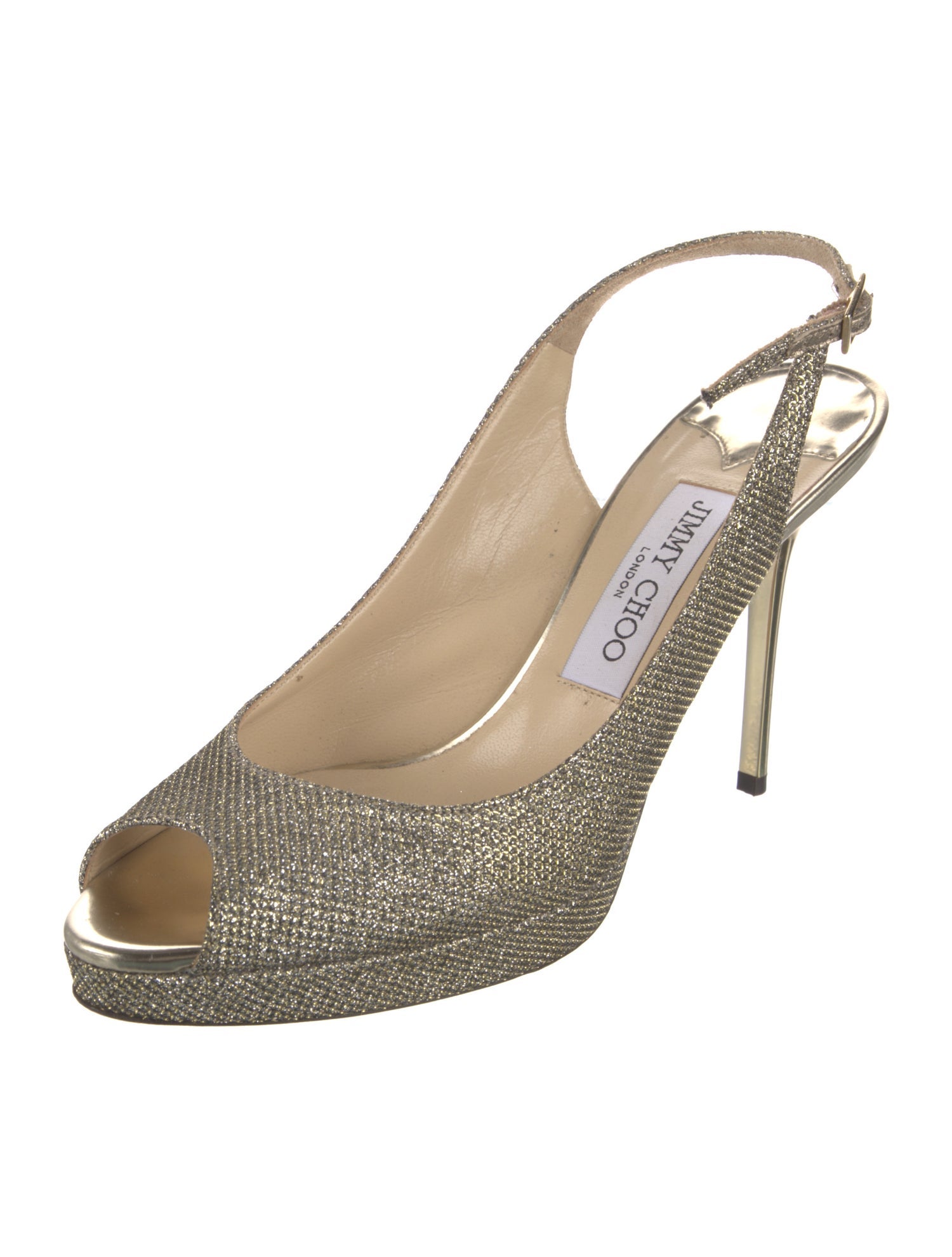 Jimmy Choo Glitter Glitter Accents Slingback Pumps