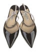 Jimmy Choo Patent Leather Crystal Embellishments Flats