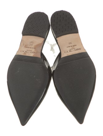 Jimmy Choo Patent Leather Crystal Embellishments Flats