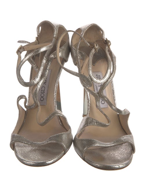 Jimmy Choo Leather T-Strap Sandals