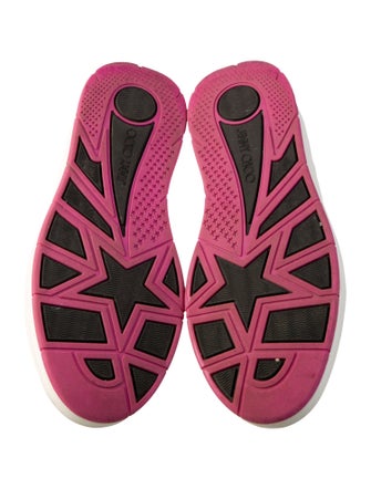 Jimmy Choo Leather Colorblock Pattern Sneakers