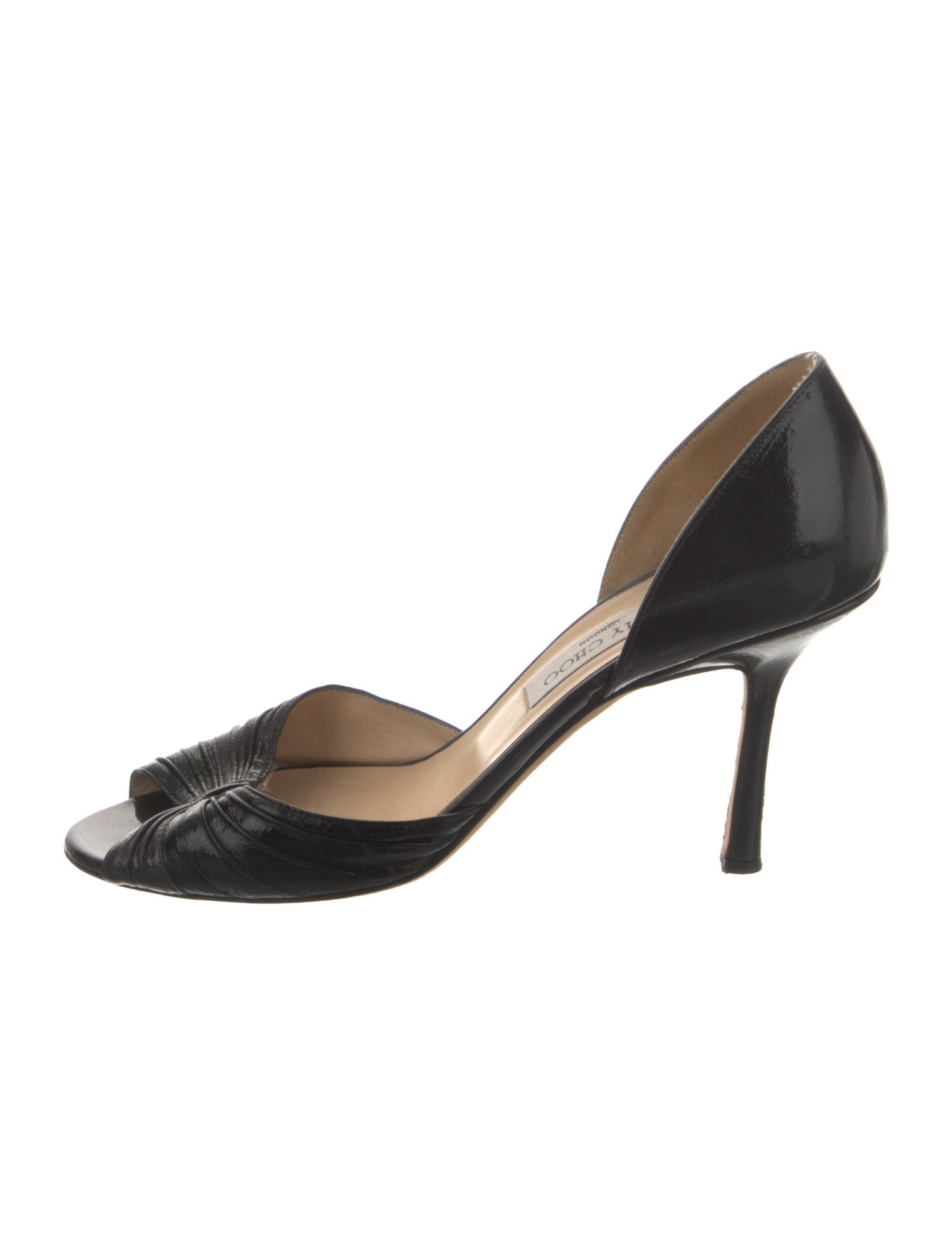 Jimmy Choo Patent Leather Cutout Accent D'Orsay Pumps