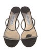 Jimmy Choo Suede Crystal Embellishments Slides