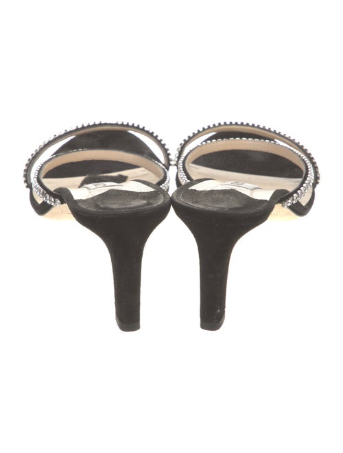 Jimmy Choo Suede Crystal Embellishments Slides