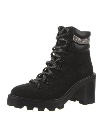 Jimmy Choo Glitter Accents Combat Boots