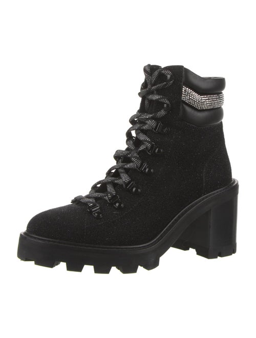 Jimmy Choo Glitter Accents Combat Boots