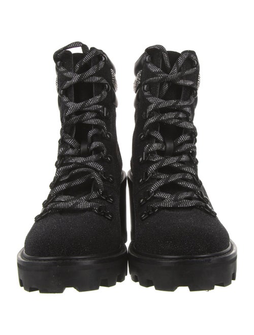 Jimmy Choo Glitter Accents Combat Boots
