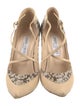 Jimmy Choo Snakeskin Animal Print T-Strap Pumps