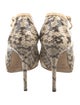 Jimmy Choo Snakeskin Animal Print T-Strap Pumps
