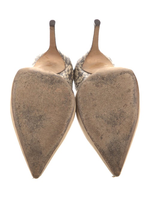 Jimmy Choo Snakeskin Animal Print T-Strap Pumps