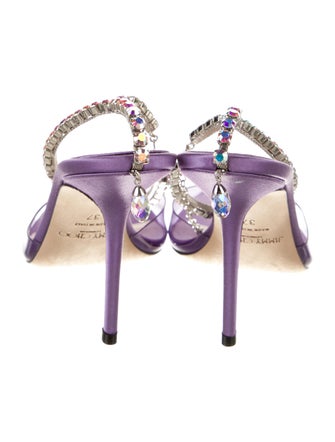 Jimmy Choo PVC Crystal Embellishments Sandals