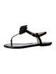 Jimmy Choo Suede Bow Accents T-Strap Sandals