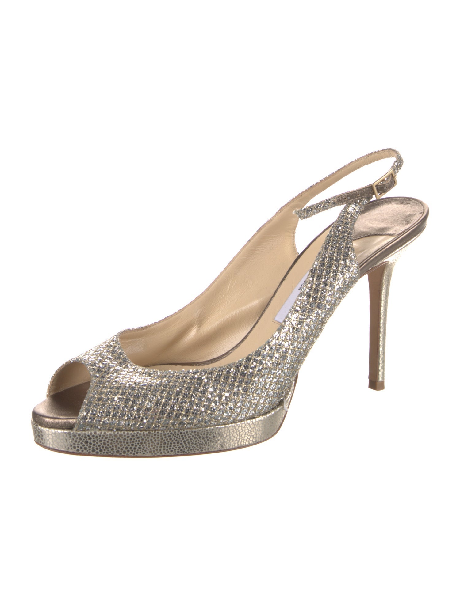 Jimmy Choo Glitter Glitter Accents Slingback Pumps