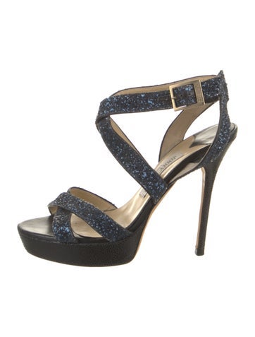 Jimmy Choo Sandals Glitter Accents IT 38.5 | 8.5