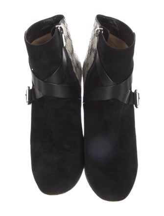 Jimmy Choo Suede Animal Print Boots