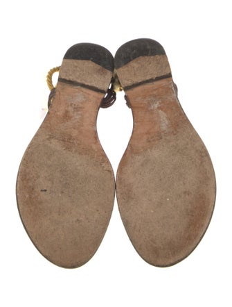 Jimmy Choo Leather T-Strap Sandals