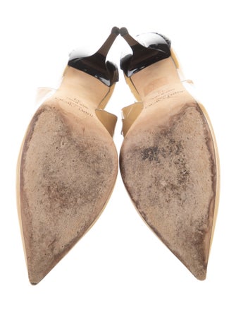 Jimmy Choo Patent Leather Colorblock Pattern Pumps