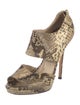 Jimmy Choo Embossed Leather Animal Print Pumps
