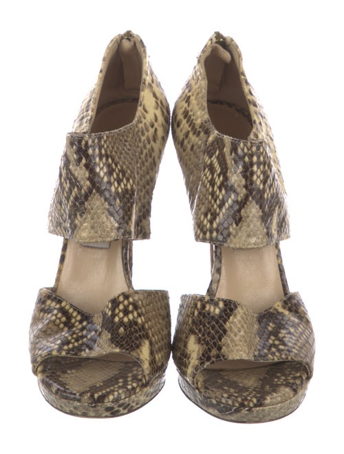 Jimmy Choo Embossed Leather Animal Print Pumps