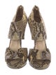 Jimmy Choo Embossed Leather Animal Print Pumps