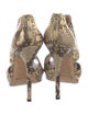 Jimmy Choo Embossed Leather Animal Print Pumps
