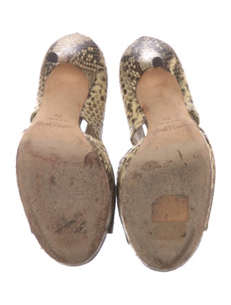 Jimmy Choo Embossed Leather Animal Print Pumps