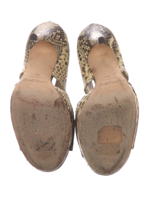 Jimmy Choo Embossed Leather Animal Print Pumps
