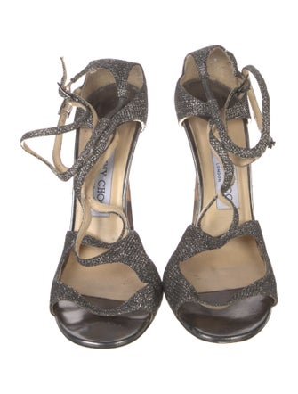 Jimmy Choo Glitter Glitter Accents Sandals