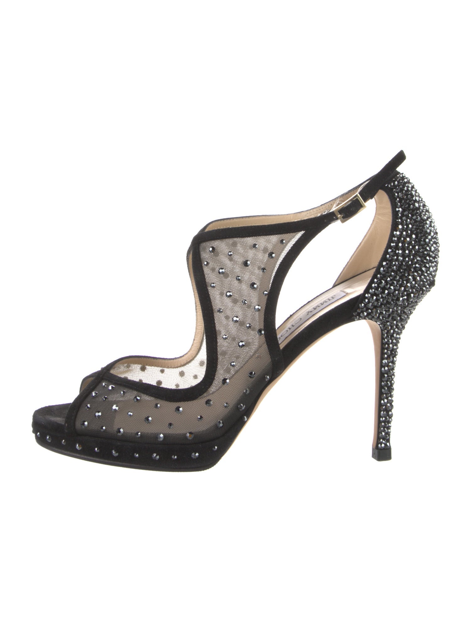 Jimmy Choo Mesh Mesh Accents Slingback Pumps