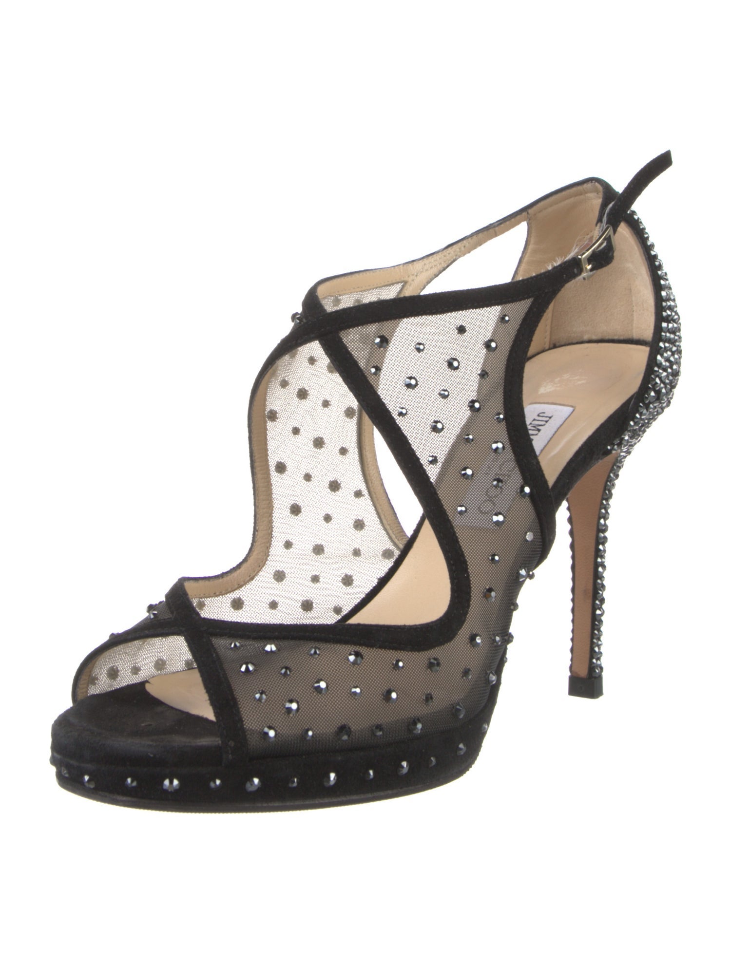 Jimmy Choo Mesh Mesh Accents Slingback Pumps