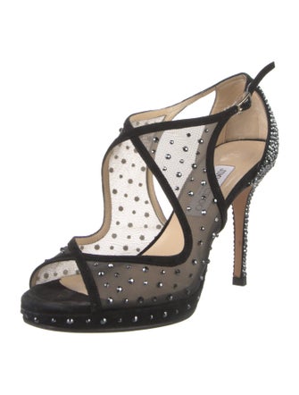 Jimmy Choo Mesh Mesh Accents Slingback Pumps