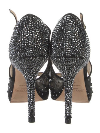 Jimmy Choo Mesh Mesh Accents Slingback Pumps