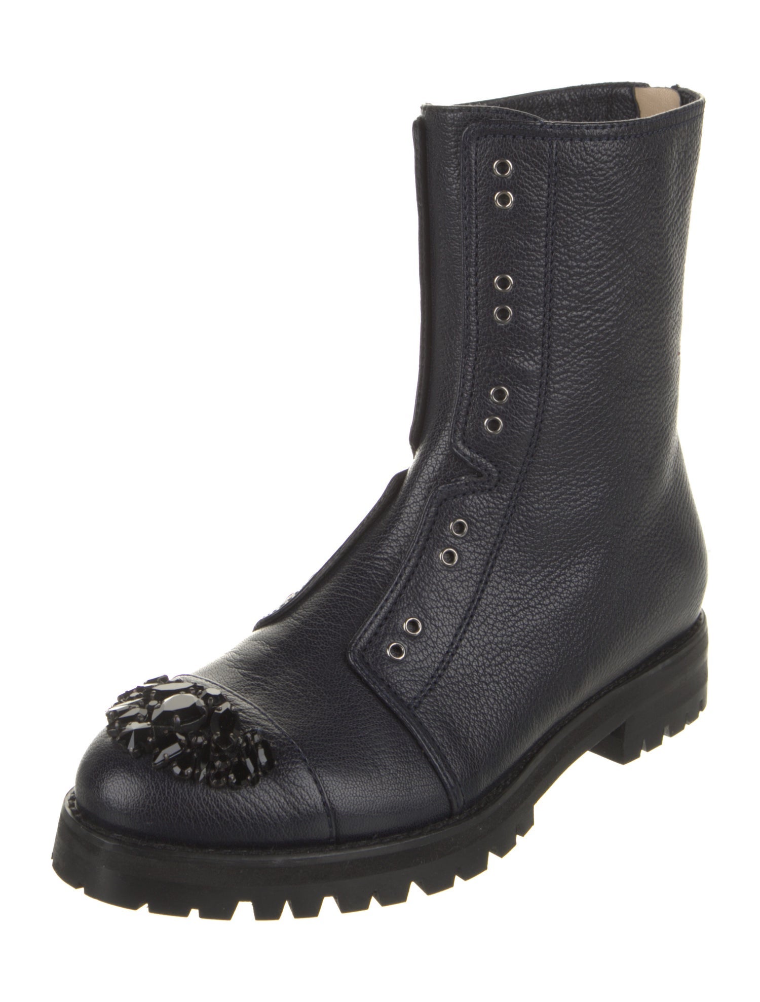 Jimmy Choo Leather Combat Boots